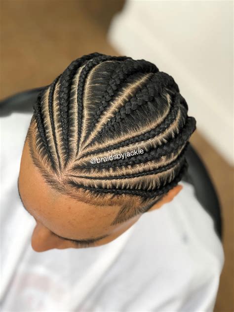 49. Cornrows Braids with Drop Fade. Cornrows Braids with Drop Fade is a stylish and trendy hairstyle for men. This style combines a cool and modern drop fade with classic cornrow braids to create a unique look. The drop fade starts at the temples, gradually fading to a close shave at the nape of the neck.
